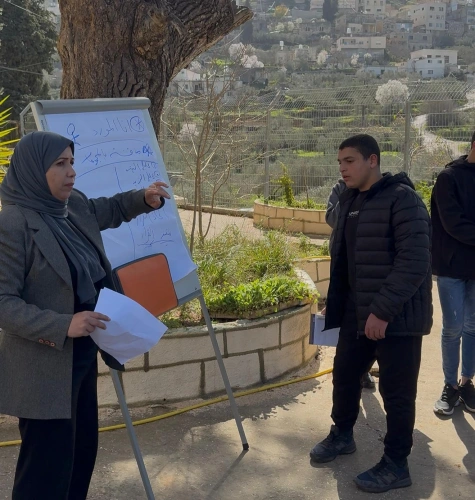 Ministry of Agriculture: Bethlehem Agriculture Directorate is implementing field school meetings in the schools of Battir and Husan in partnership with FAO and The Arab Agricultural Engineers Association