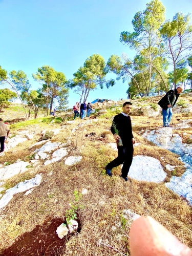 Nablus Agriculture Directorate, in partnership with the Environmental Quality Authority and Bank of Palestine, has implemented forest seedling planting activities and environmental awareness activities within "Greening My Country" campaign