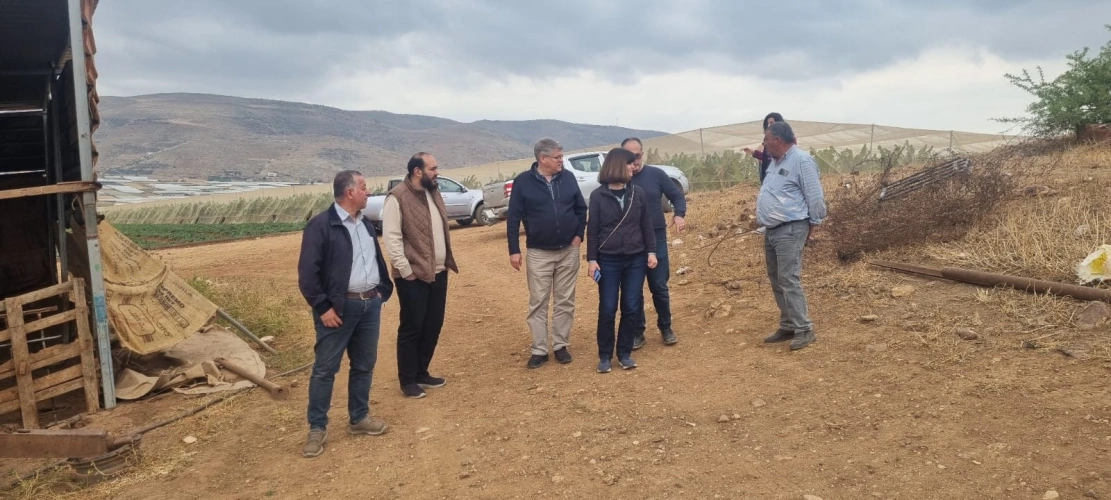 The Ministry of Agriculture: Tubas and Northern Jordan Valley Agriculture Directorate, Areej, and the Central Mennonite Committee inspected a project supporting small livestock breeders in Atouf and nearby areas