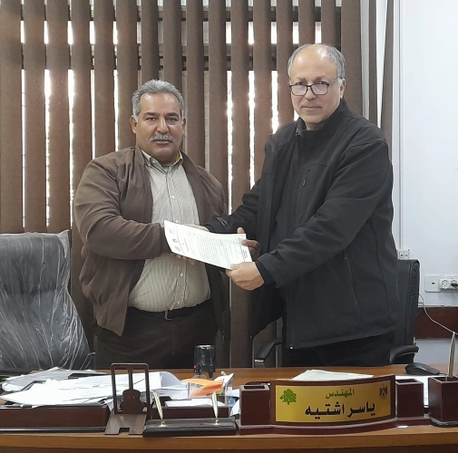 Ministry of Agriculture: Nablus Agriculture Directorate signs an agreement to establish a public park on governmental forest land in the village of Naqoura