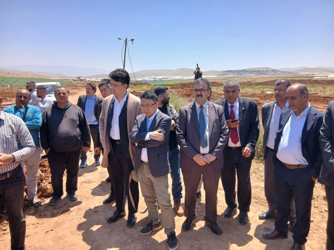 The Ministry of Agriculture organized a field tour for the diplomatic corps in Tubas Governorate to shed light on the repercussions of the settlement road on the agricultural sector in the northern Jordan Valley