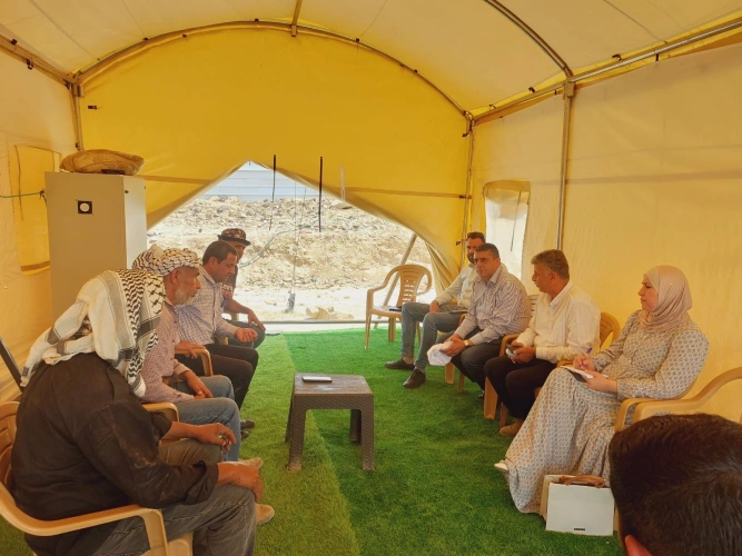 Ministry of Agriculture: Jericho and Jordan Valley Agriculture Directorate holds a coordination meeting with partner institutions in the Emergency Aid Committee and conducts field visits to affected areas