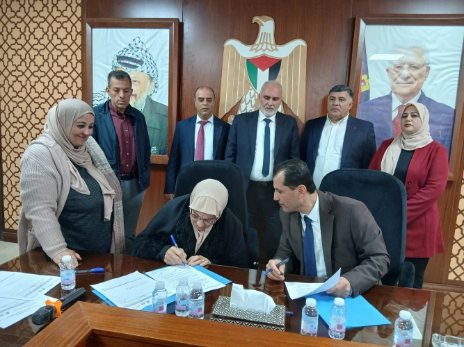 Ministry of Agriculture signed (25) agreements , with a value of (1.236) million shekels in the governorates of Nablus, Tubas, Tulkarm and Qalqilya, within the framework of the agricultural assistance program funded by the EU