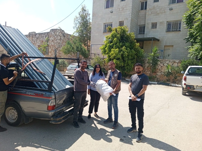 Ministry of Agriculture: Under the supervision and participation of Qabatiya/Jenin Agriculture Department, Agricultural Relief begins distributing supplies for the rehabilitation of grape farms for 71 farmers in southern of Jenin