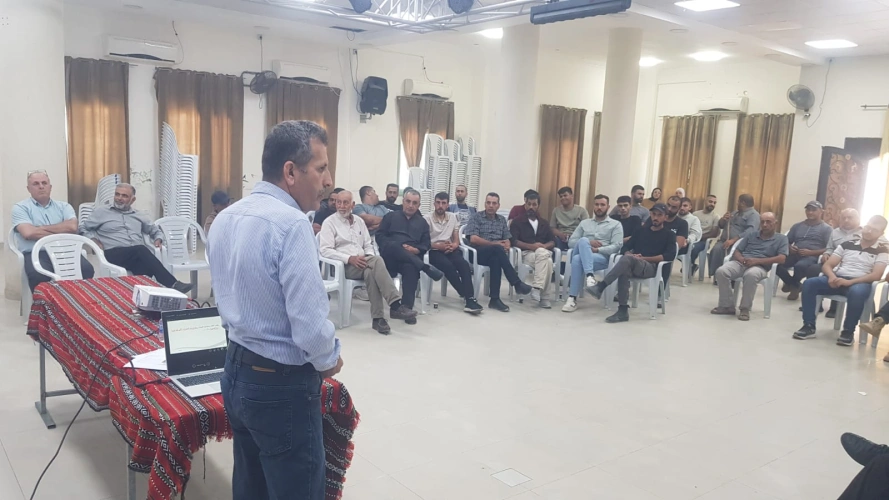 Ministry of Agriculture: Methalon Department/Jenin and Agricultural Relief organize a training to support women, youth and small farmers in the fresh vegetable value chain in partnership with Oxfam and with funding from the Belgian Alliance.