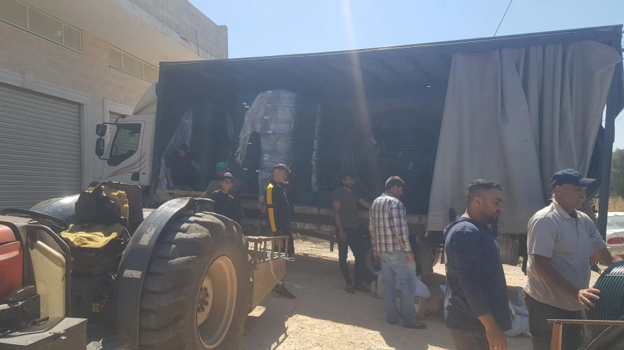 وزارة الزراعة: دائرة ميثلون/ زراعة جنين تسلّم مستلزمات شبكات ري لـ30 مزارعاً في ميثلون بالشراكة معGIZ &nbsp;وبتمويل من التعاون الألماني.