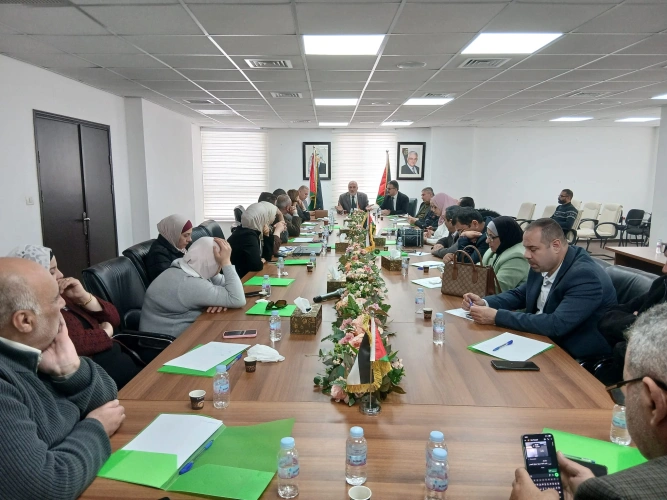 Ministry of Agriculture: A meeting of the Ministry's board, chaired by Minister Slaimiya, to discuss ways to provide the best services under the current emergency conditions, to support the resilience of farmers